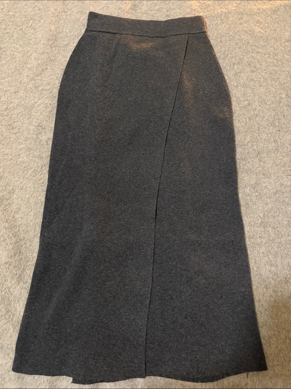 Cozy Gray Pencil Skirt